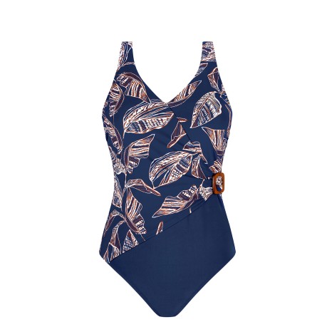 Maillot de bain Lanzarote encolure haute-HB- bleu indigo/ambre4971