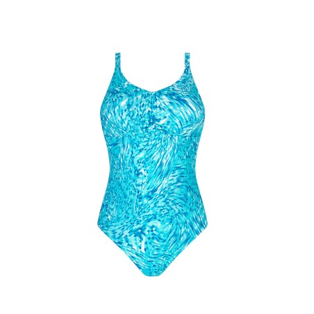 Maillot de bain 1pièce Malibu -OP bleu ciel/blanc5018