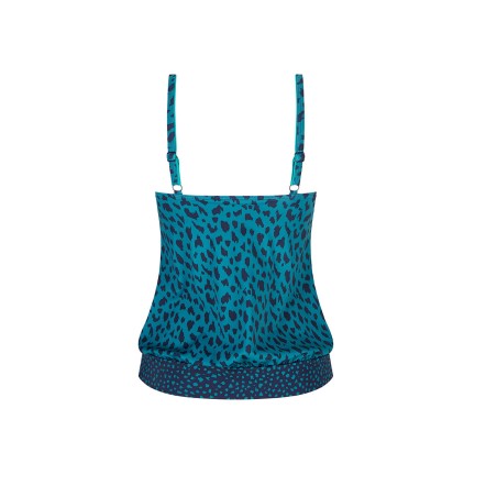 Ensemble maillot de bain Manila tankini- - bleu foncé/turquoise5098