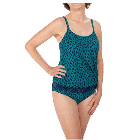 Ensemble maillot de bain Manila tankini- - bleu foncé/turquoise5206