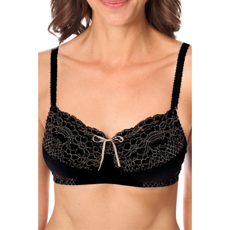 Soutien-gorge Alina sans armatures - noir sable5683