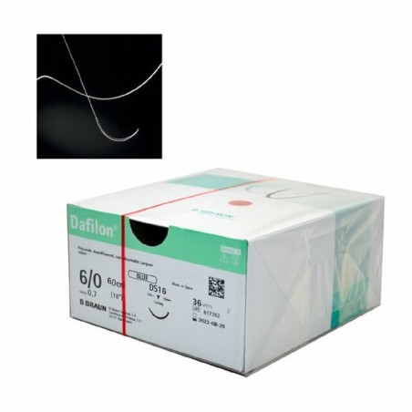 Fils à suture Dafilon 6/0 (ex Flexocrin) 60cms DS 165756