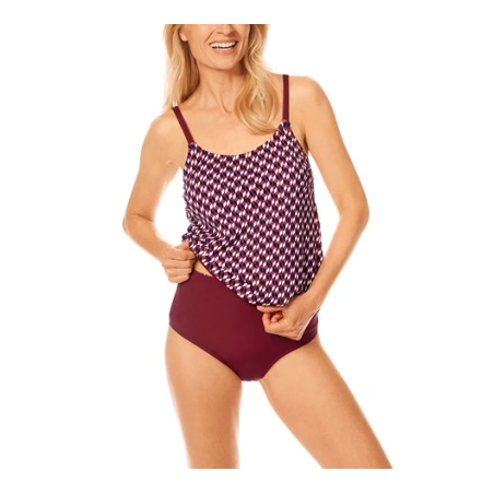 Maillot de bain Apulia Blouson et slip - rouge bordeaux6095