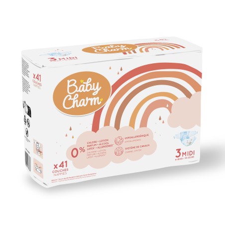 Couches bébé Babycharm  6 à 10 kg Midi N°36255