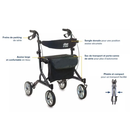 Rollator 4 roues ULTRALIGHT6522