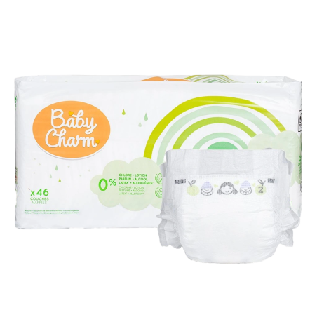 Couches bébé Babycharm  3 à 6 kg Mini N°26580