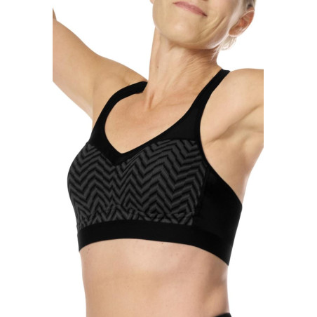 Brassière de sport Jolie sans armatures - Noir / Gris6639